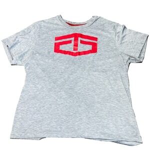 Tapout‎ Shirt Mens XL Extra Large Gray Short Sleeve Crew Red Fighting Active